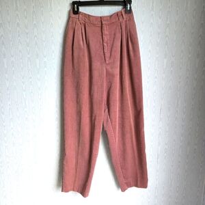 Vtg 90s Bedford Corduroy Womens 25×27 Eclectic Grandpa Pleated Retro Indie Pink
